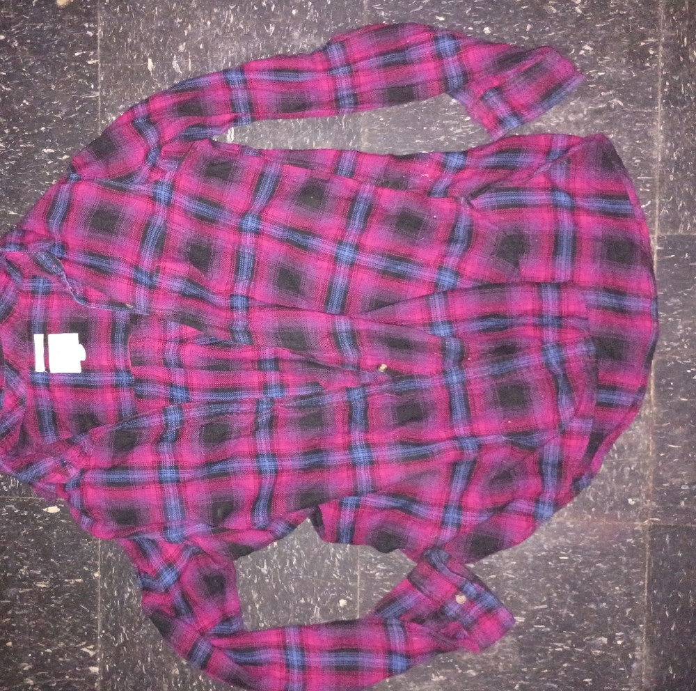 American Eagle Outfitters Multicolor Plaid Shirt Size Large-0569